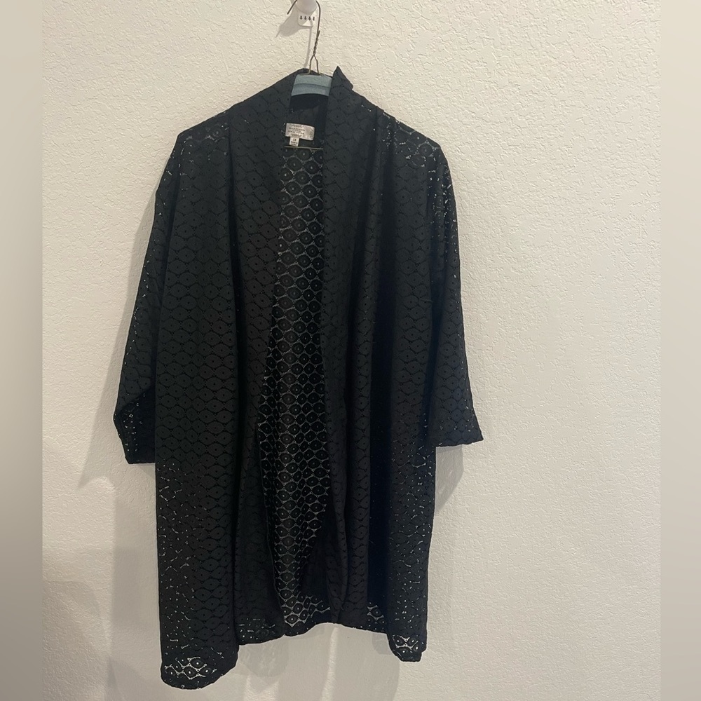 Shanon Forf New York black Lace casual jacket. Size 3X